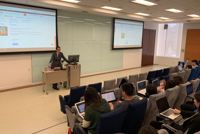 Ludwig Ng of ONC Lawyers gave a career talk to HKU law students