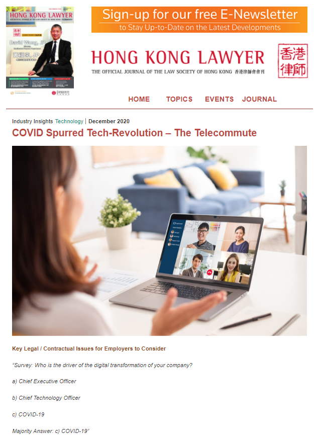 “COVID Spurred Tech-Revolution – The Telecommute”