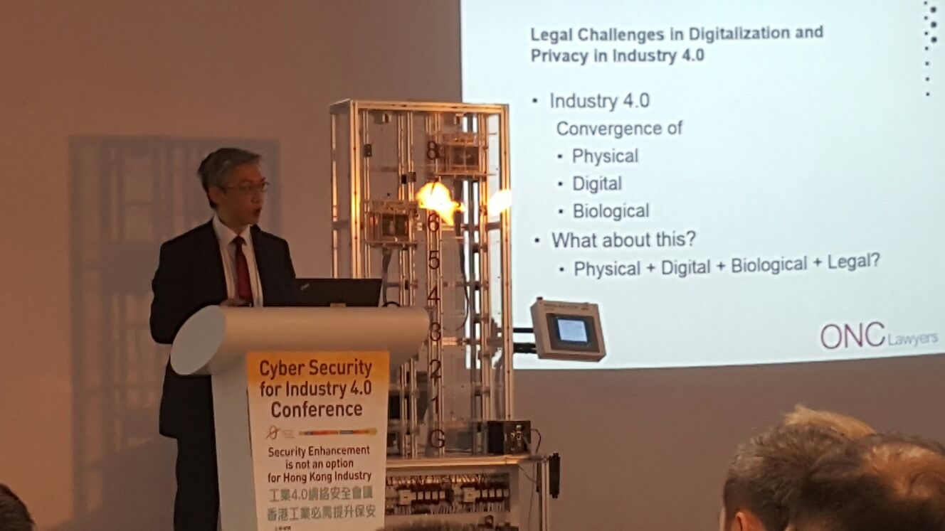 Mr Dominic Wai gave a seminar at the Cyber Security for Industry 4.0 Conference on digitalization and privacy