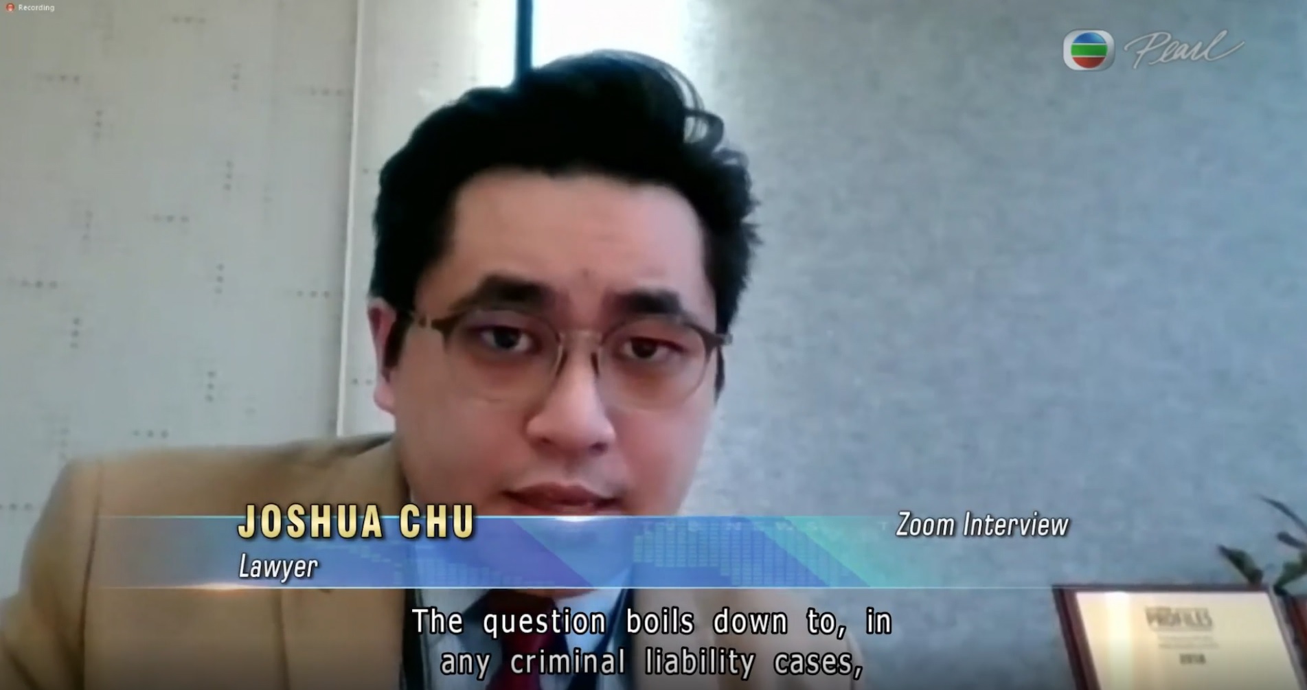 Mr Joshua Chu was interviewed by TVB Pearl’s News at Seven-Thirty on the potential legal liabilities of making false health declaration