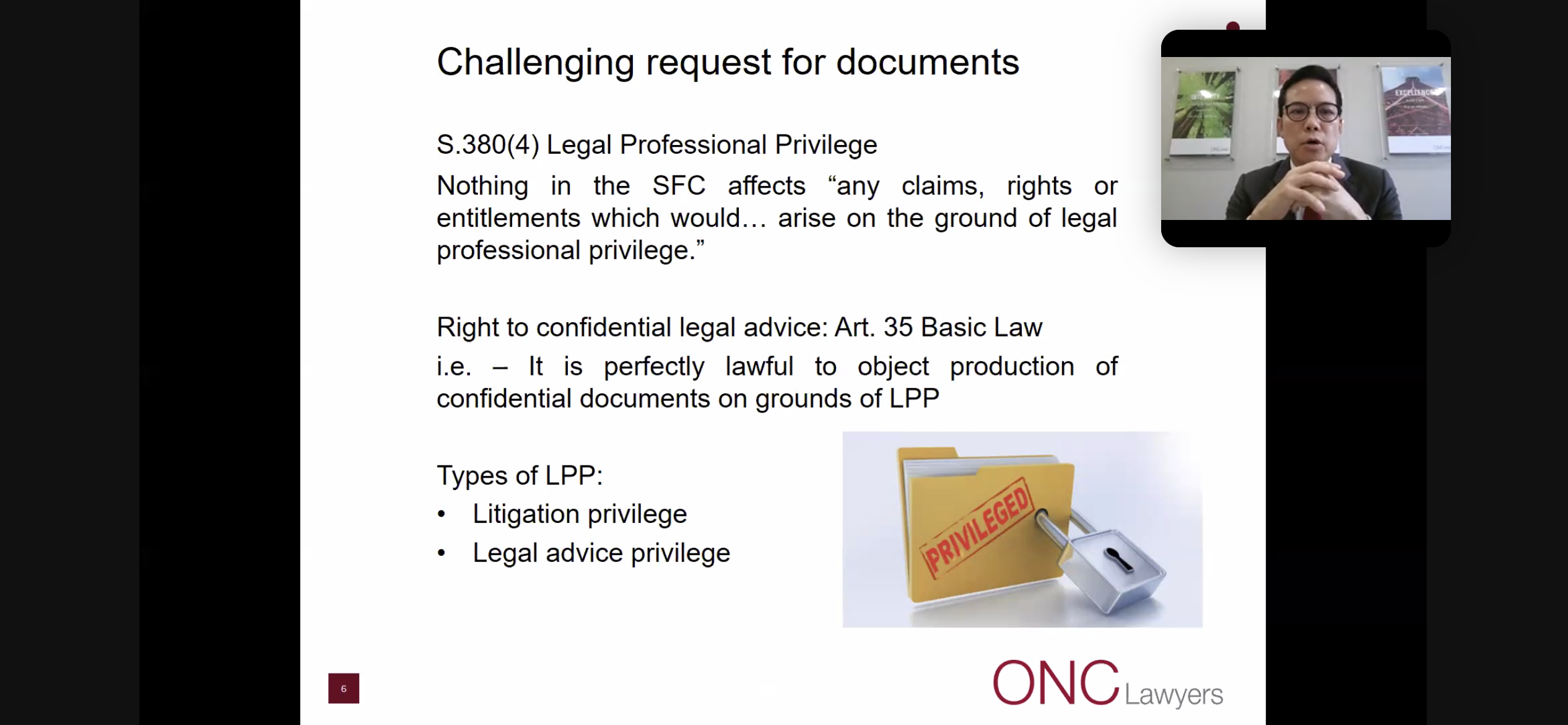 Mr Sherman Yan gave a webinar organized by the HKICPA on regulatory investigations by the SFC (Part II)