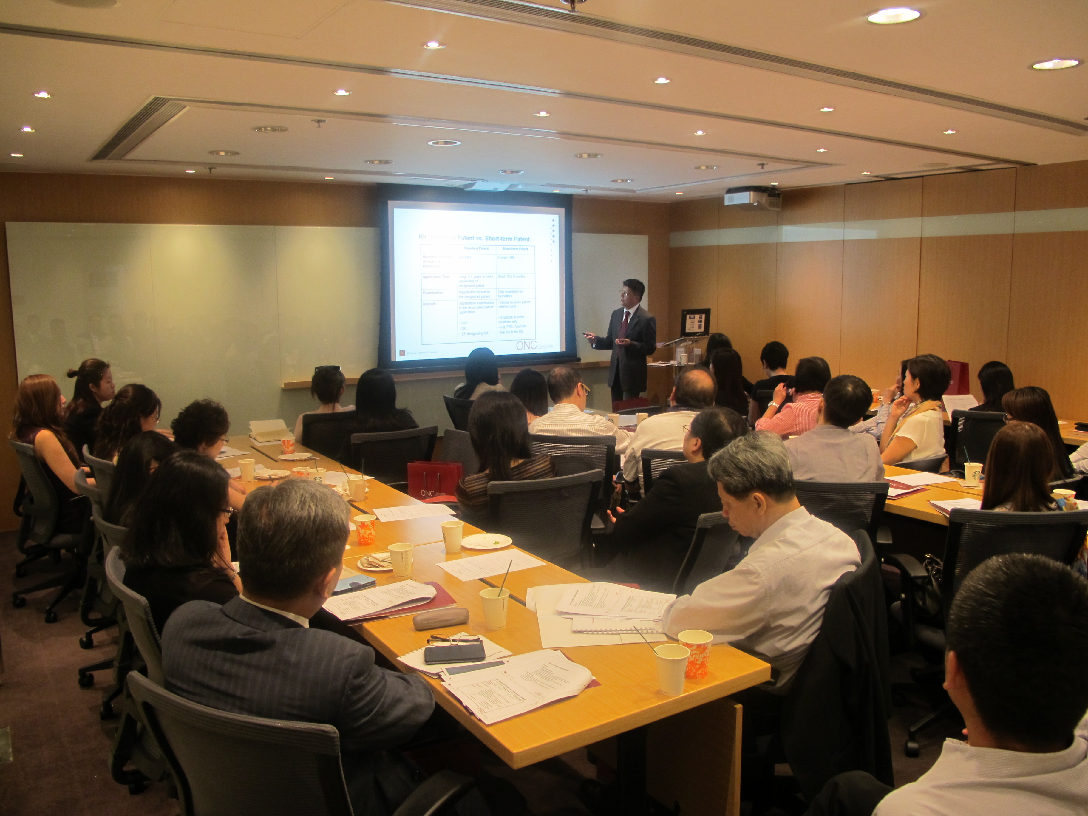 Mr. Ludwig Ng, Mr. Felix Tin and Ms. Iris Mok gave seminars for the ONC Seminar IP Series on trade marks, designs and patents
