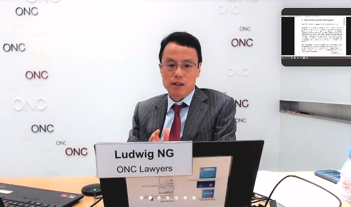 Ludwig Ng of ONC Lawyers conducted a webinar organized by the Law Society of Hong Kong on “Personal Liabilities of Directors and Officers of Insolvent Companies”